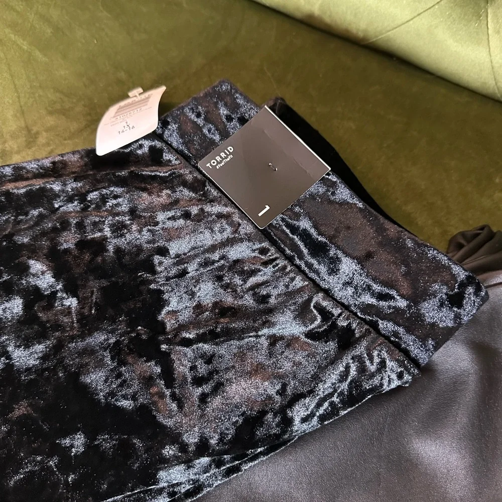 Torrid Velvet and Leather pants